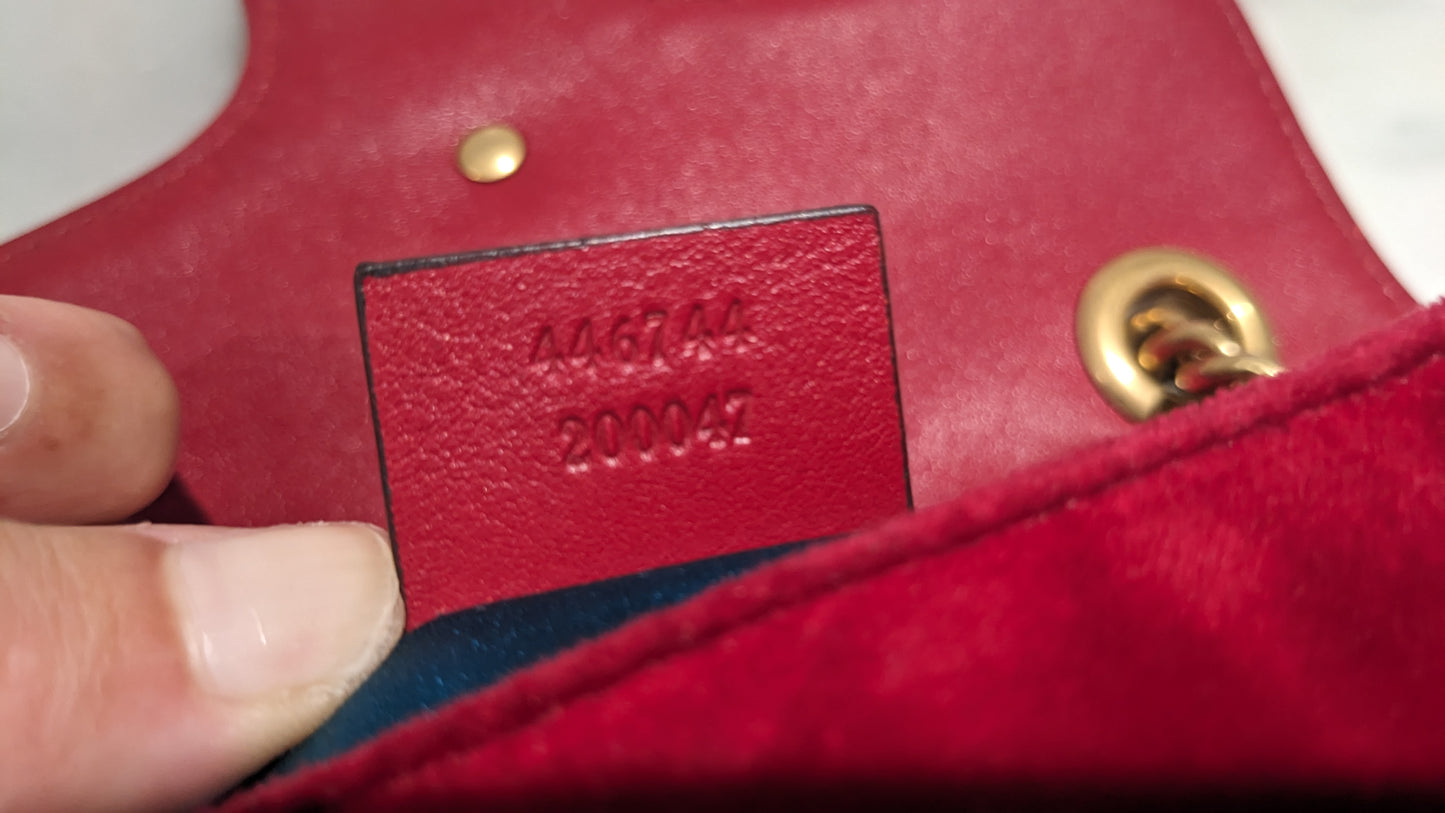 Gucci Mini Marmont Red Velvet