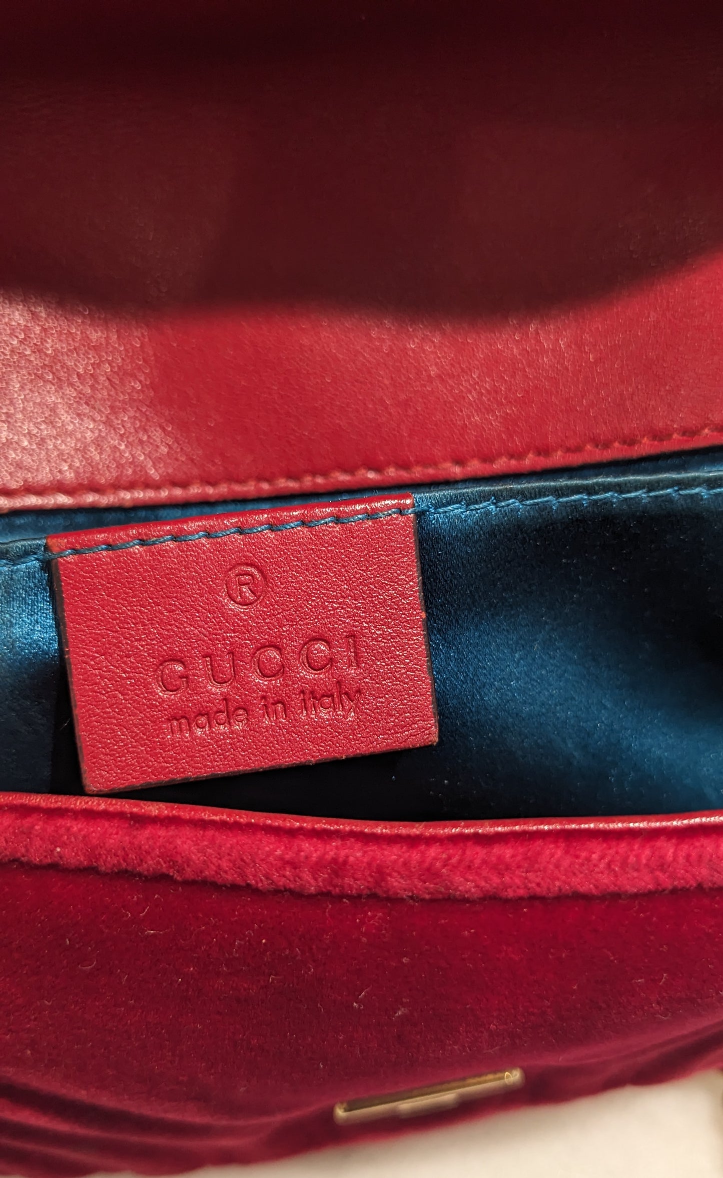 Gucci Mini Marmont Red Velvet