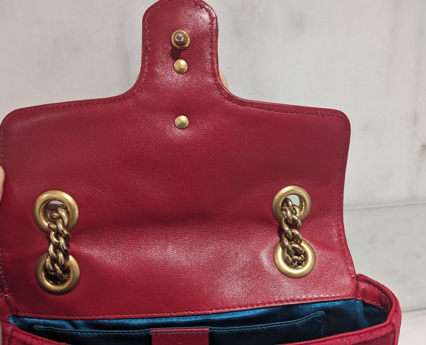 Gucci Mini Marmont Red Velvet