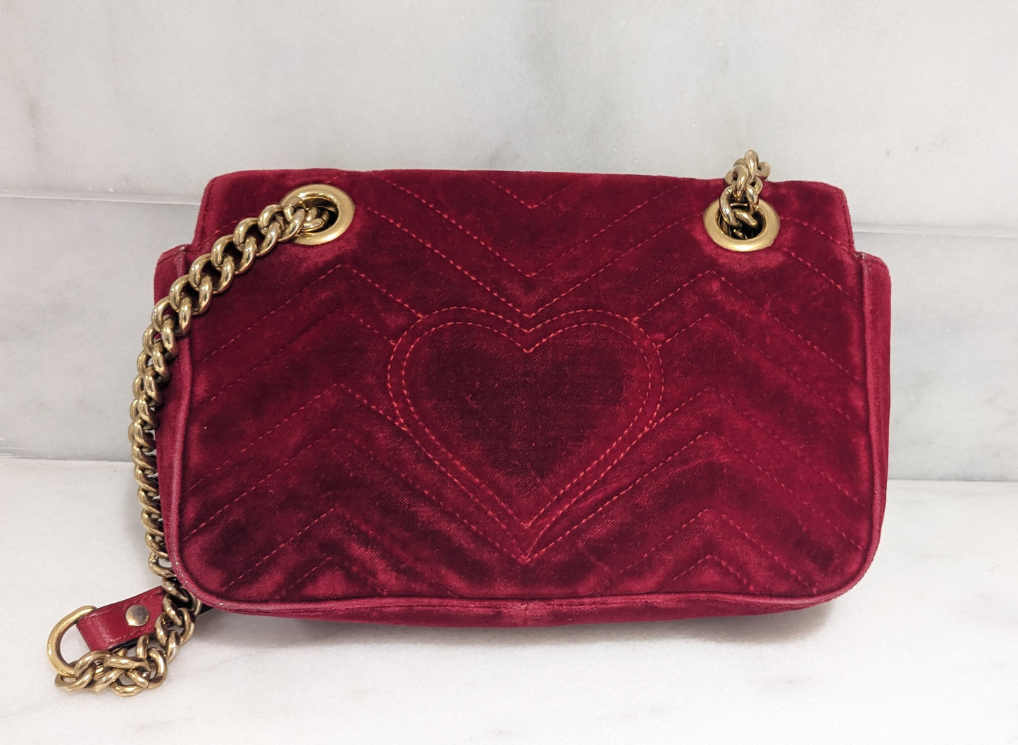 Gucci Mini Marmont Red Velvet