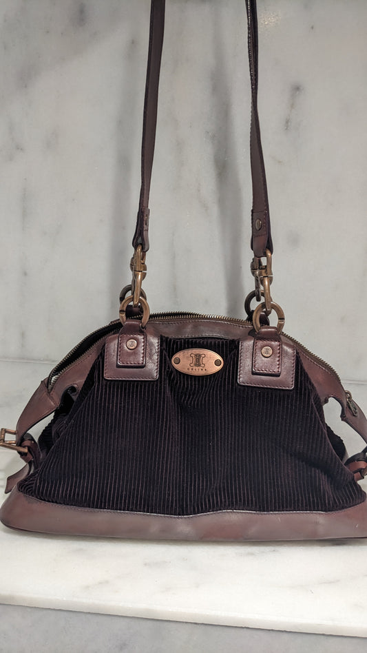 Celine Vintage Triomphe Velvet